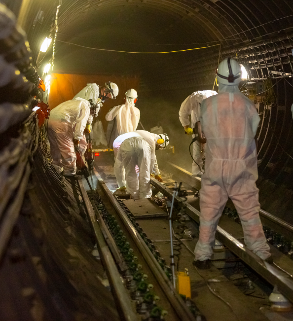 Workers on rail infrastructure 