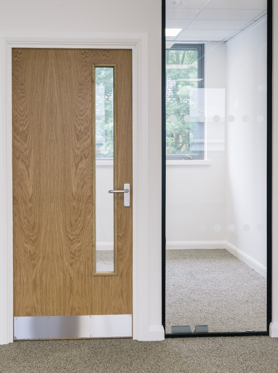 Building refurbishment door view